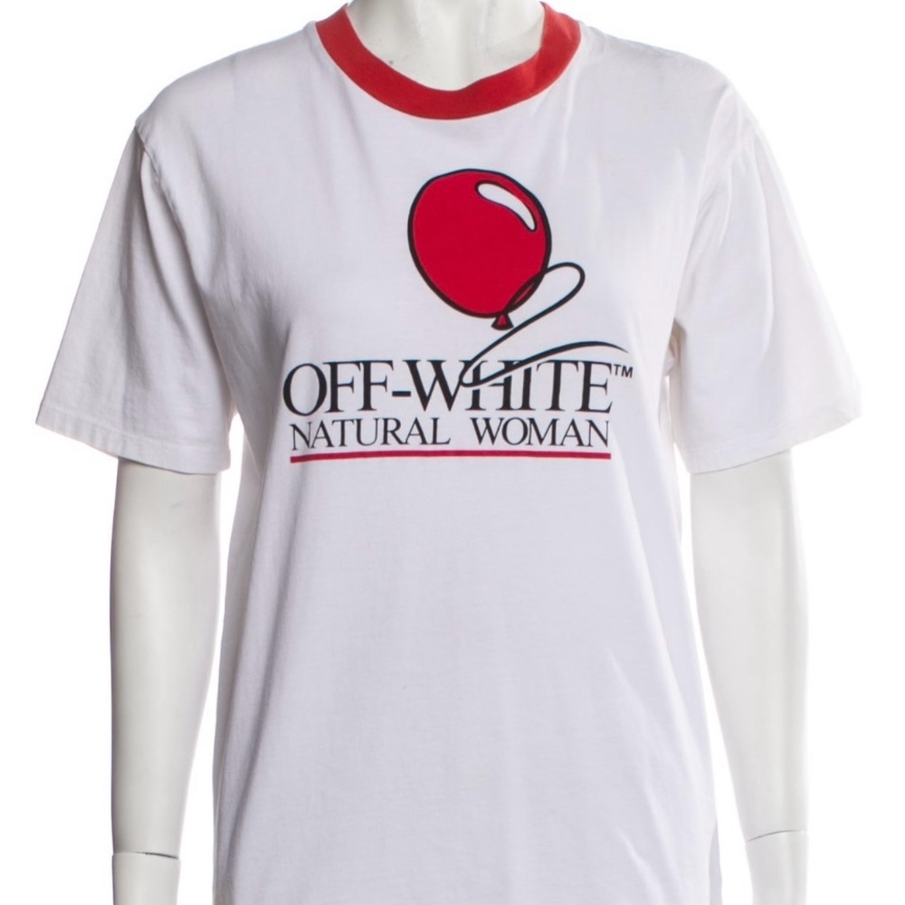 Off-White Red and White Balloon Graphic Tee
